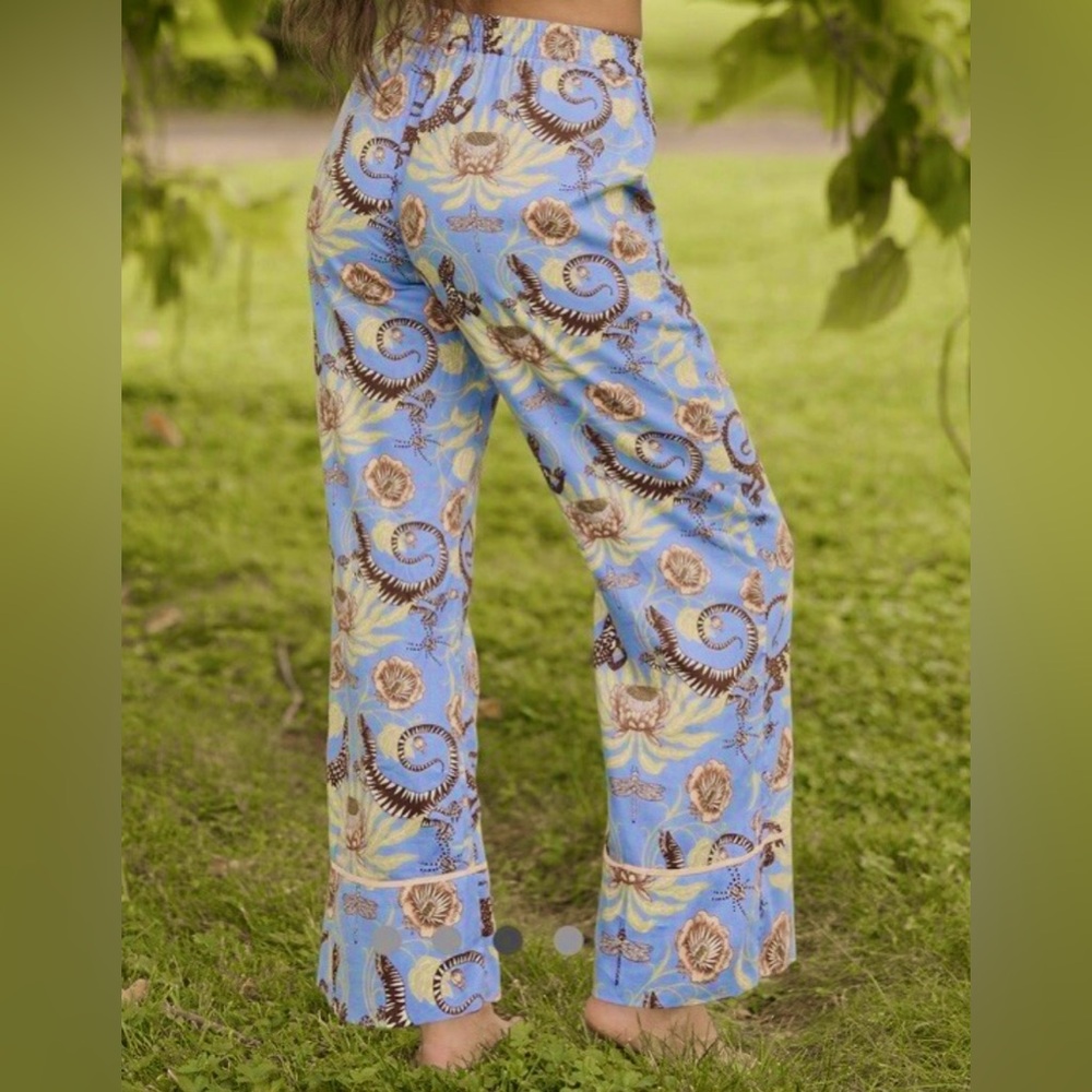 NWT Anthropologie x Victoria Garcia Flannel Pajama Pants Medium - Picture 6 of 13